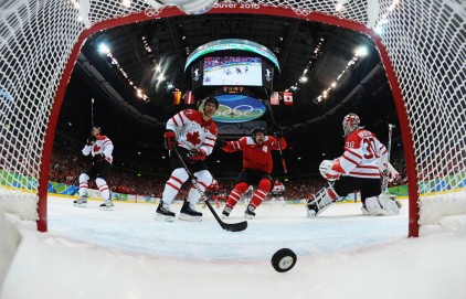 Watching the puck go by...